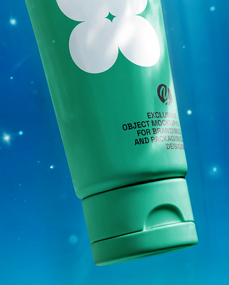 Matte Cosmetic Tube Under Water Mockup