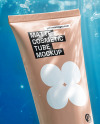 Matte Cosmetic Tube Under Water Mockup