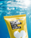 Matte Cosmetic Tube Under Water Mockup