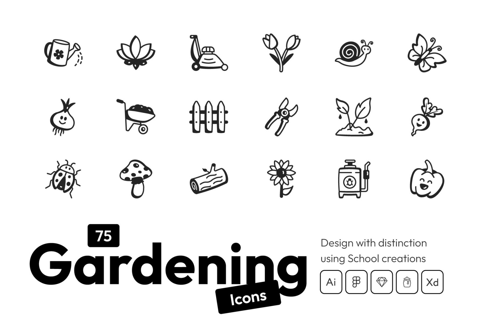 Garden Doodle Icon Collection Garden Doodle Icon Collection