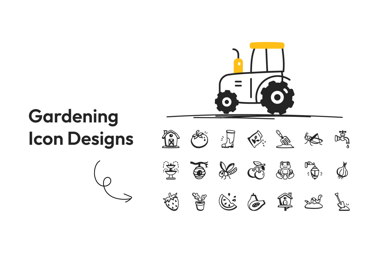 Garden Doodle Icon Collection Garden Doodle Icon Collection