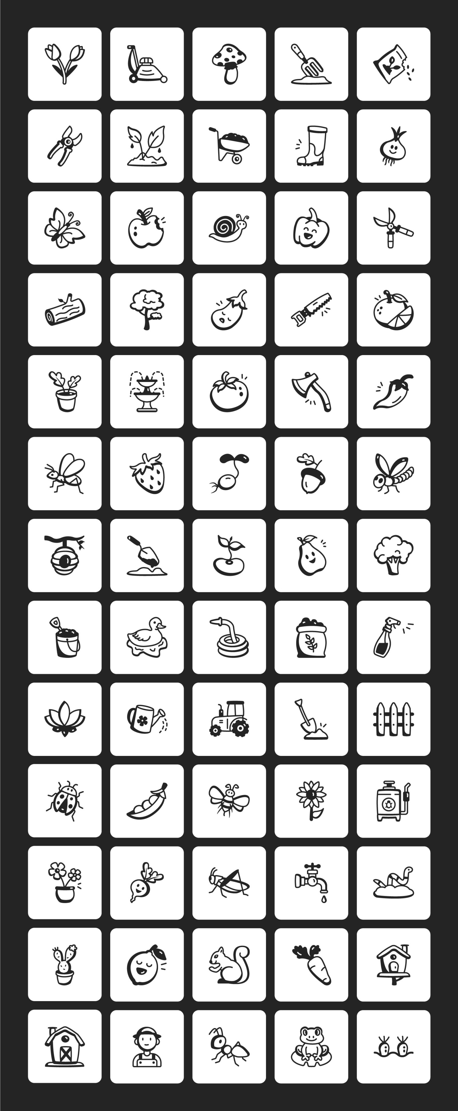 Garden Doodle Icon Collection Garden Doodle Icon Collection