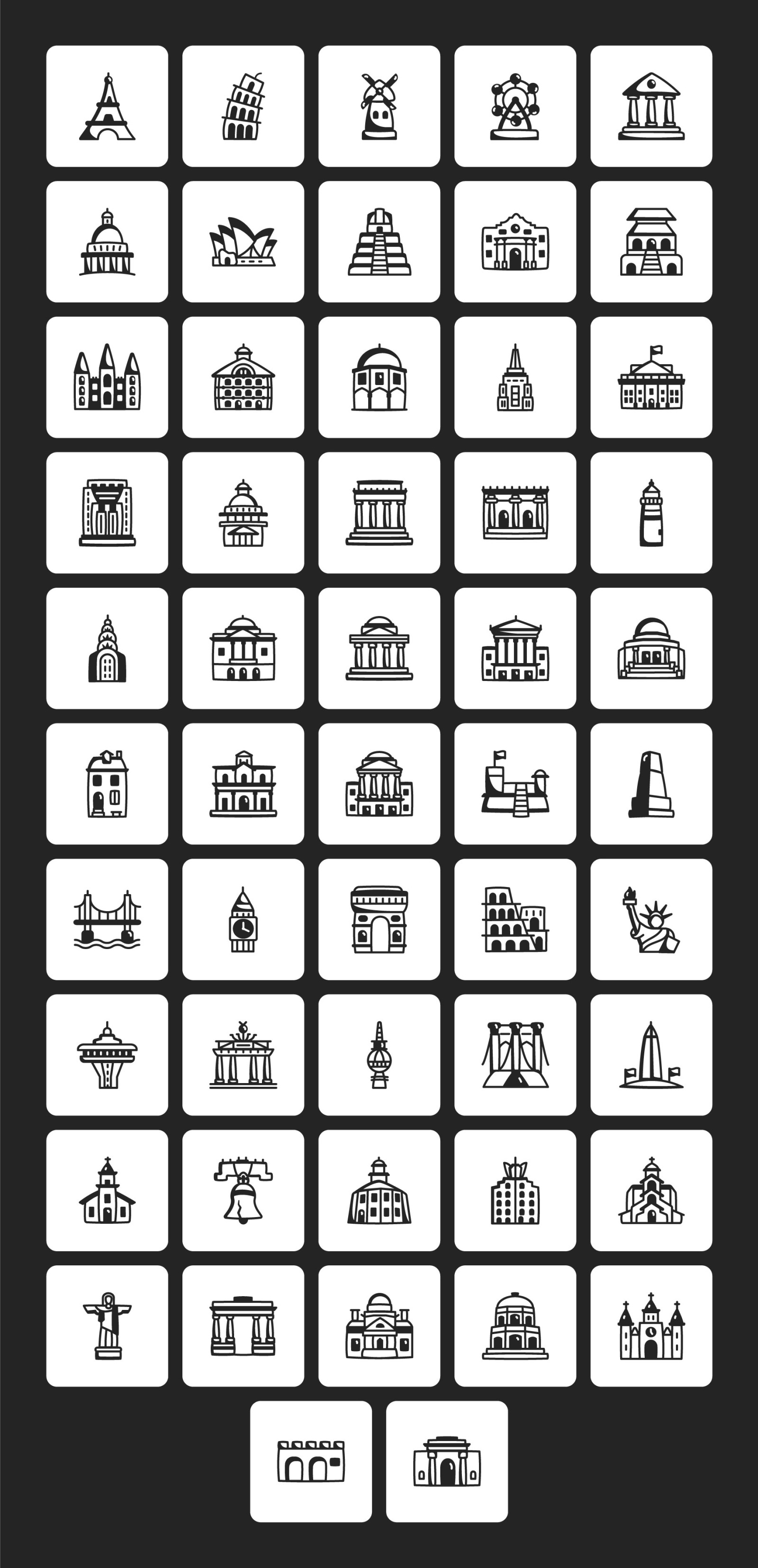 US Landmark Icons