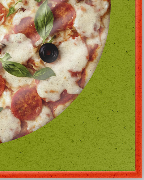 Kraft Paper Pizza Box Mockup