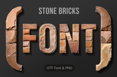 Stone Bricks Font - Stack