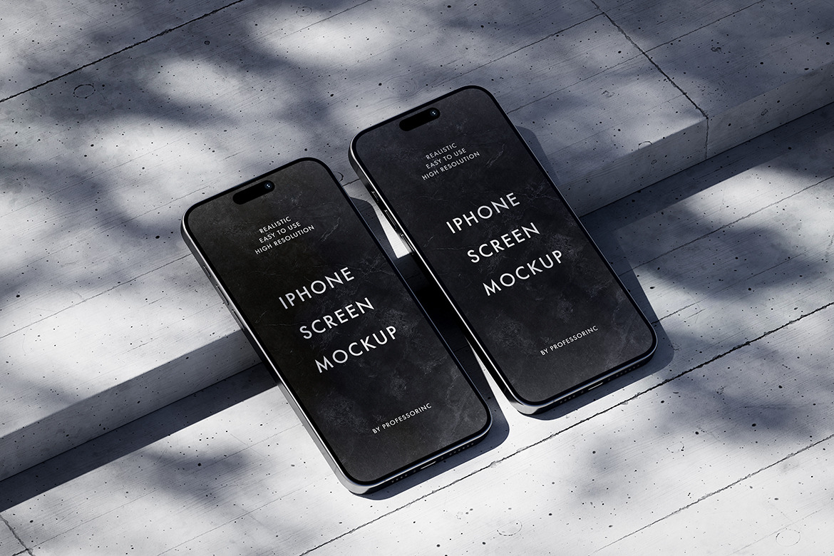 iPhone 15 Pro Max Mockup Set iPhone 15 Pro Max Mockup Set