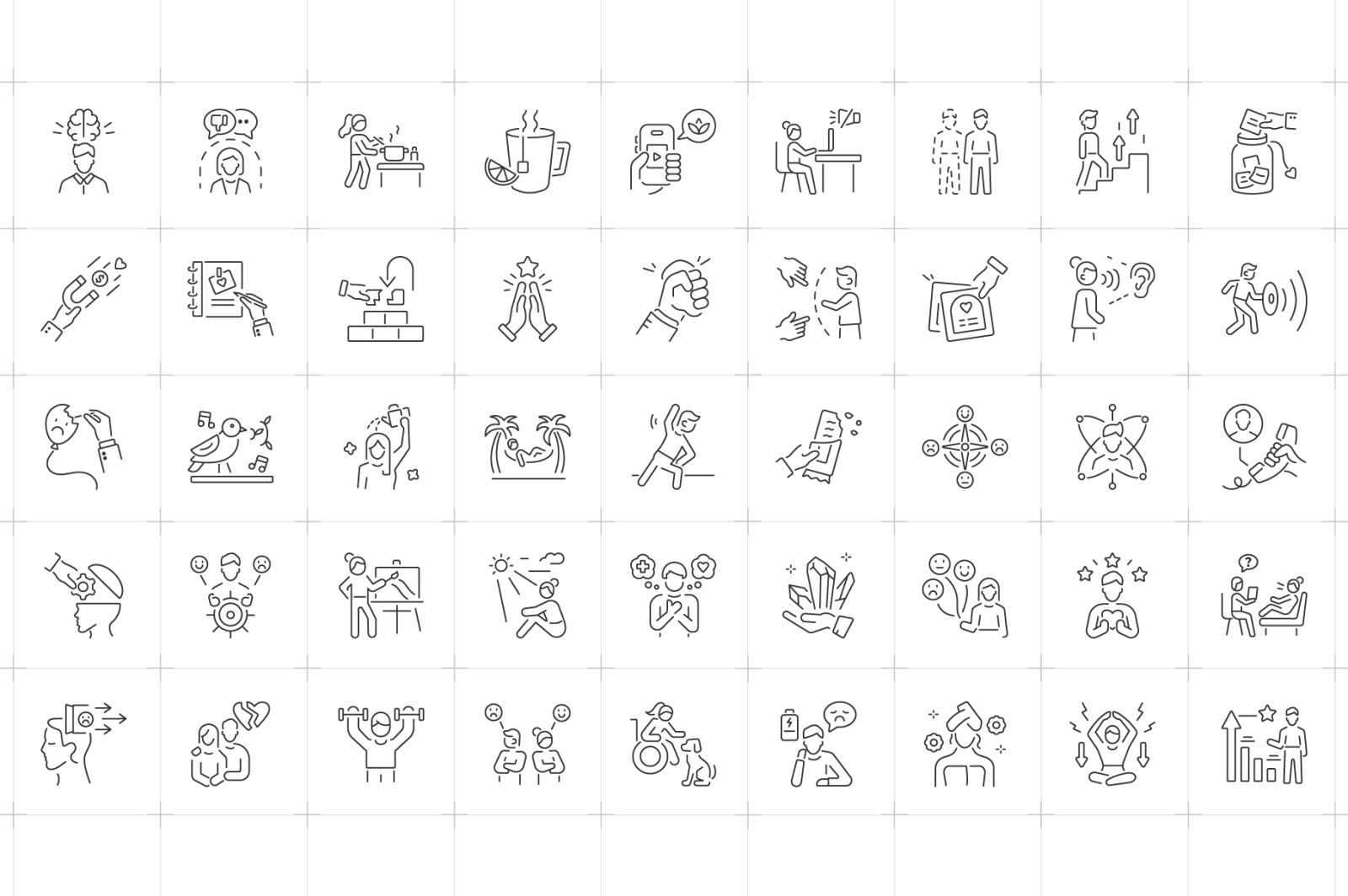 Coping Icon Set Coping Icon Set