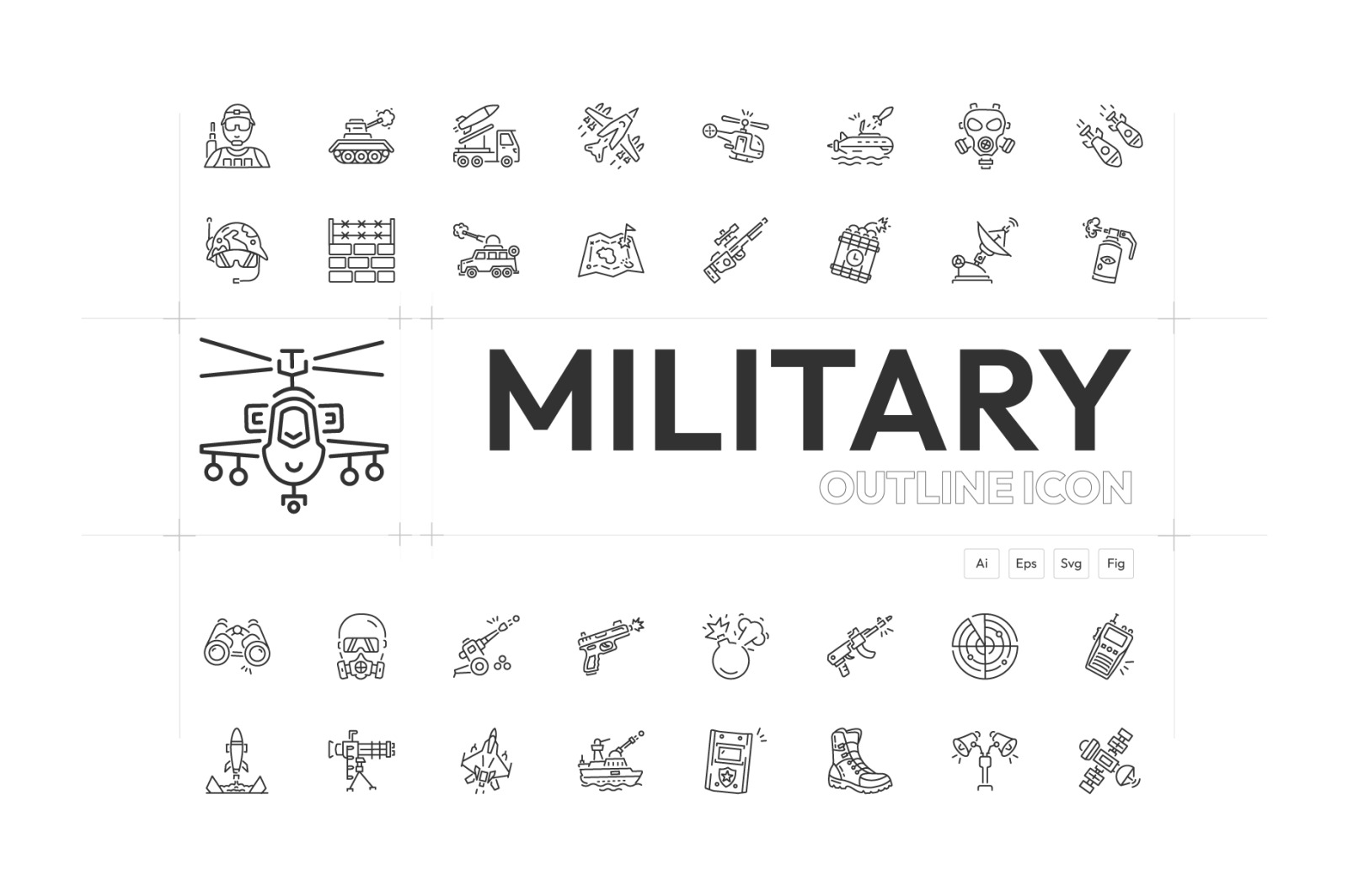 Military Icon Set Military Icon Set