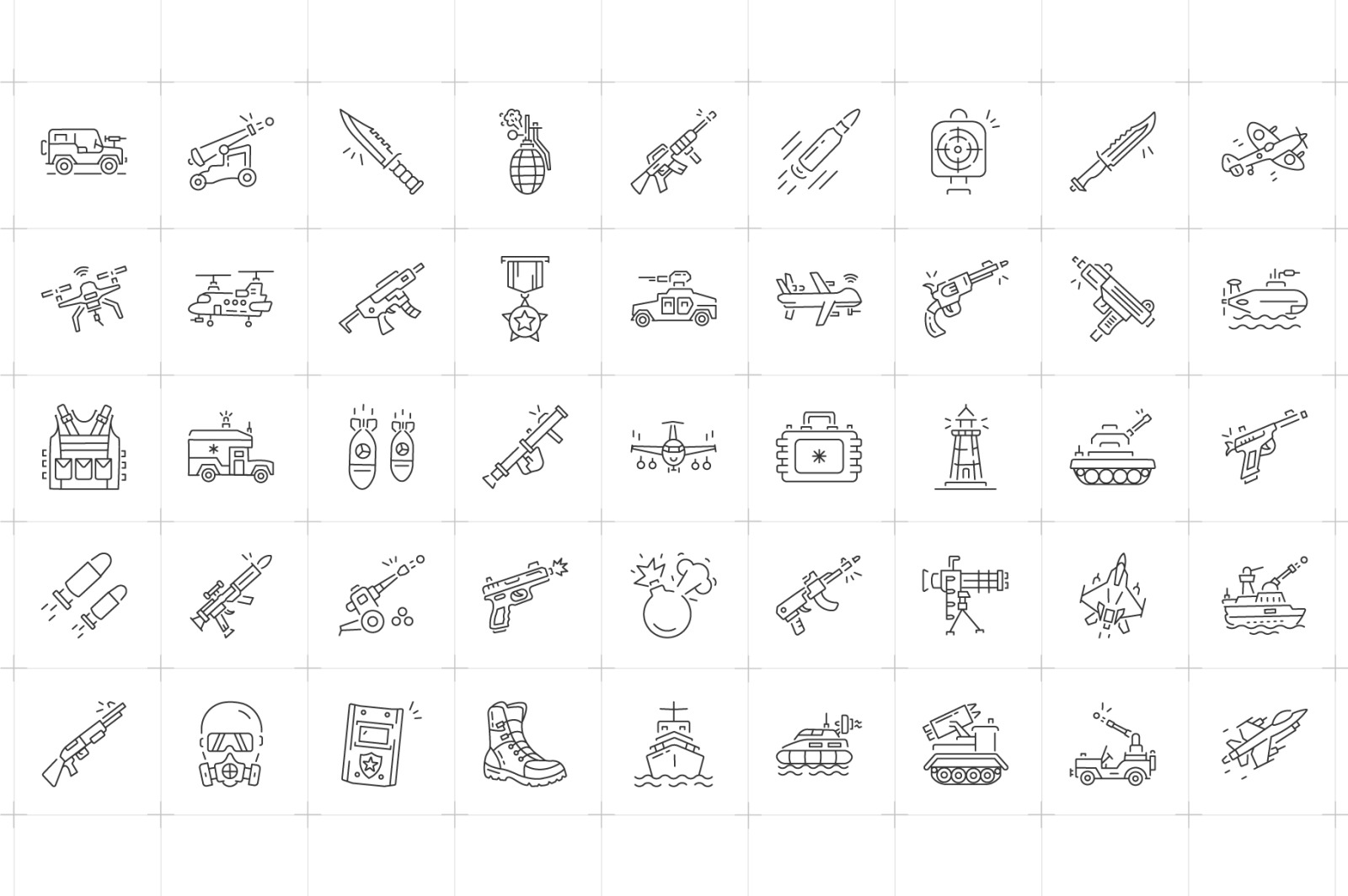 Military Icon Set Military Icon Set