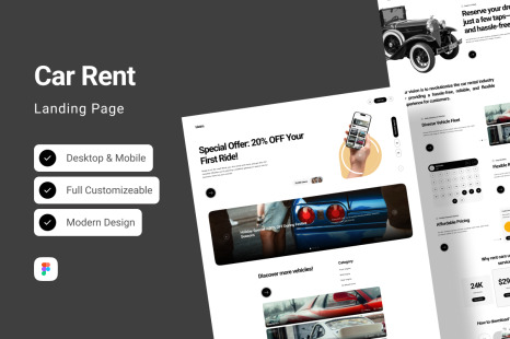 Heim - Car Rent Landing Page - Speed