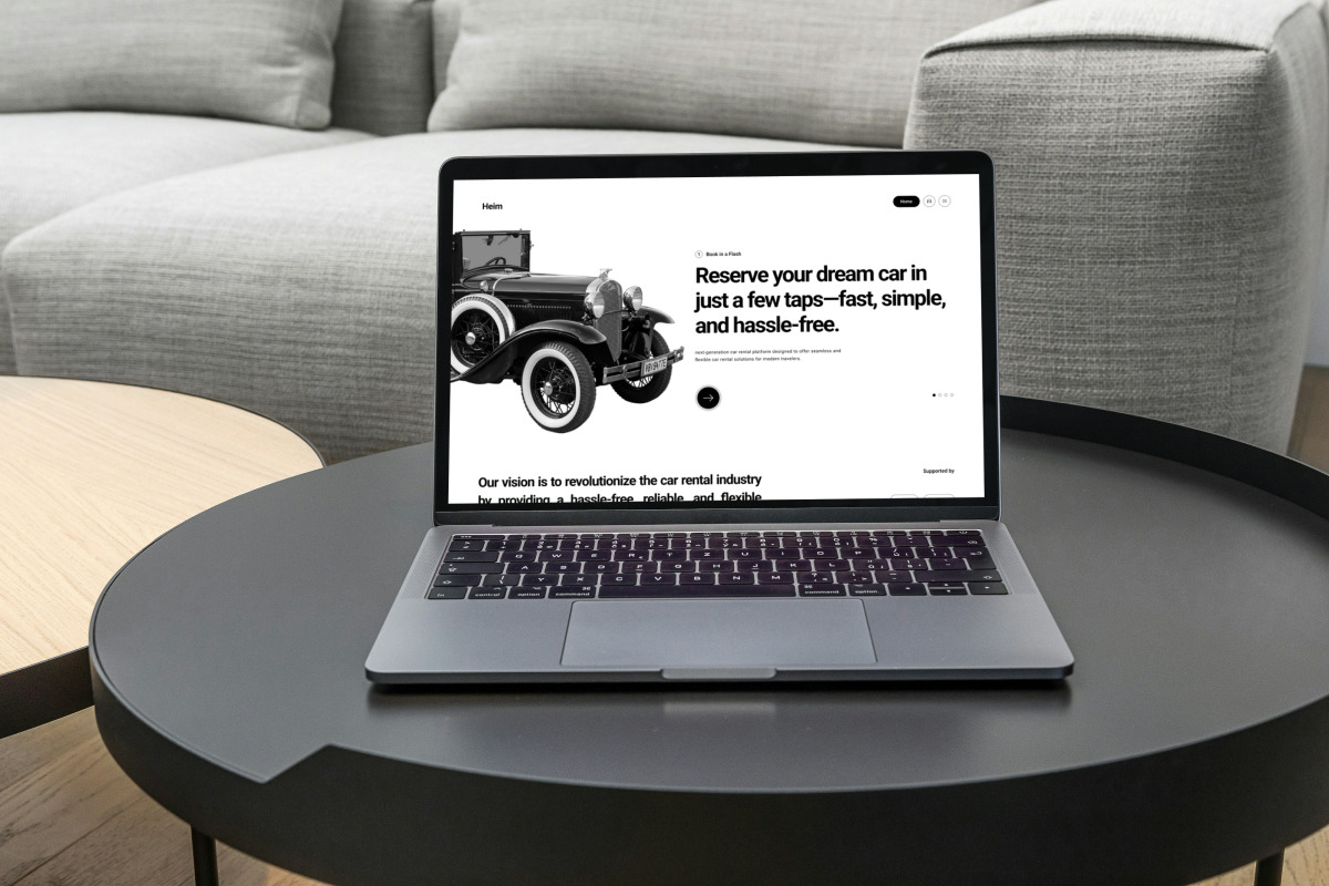 Heim - Car Rent Landing Page Heim - Car Rent Landing Page