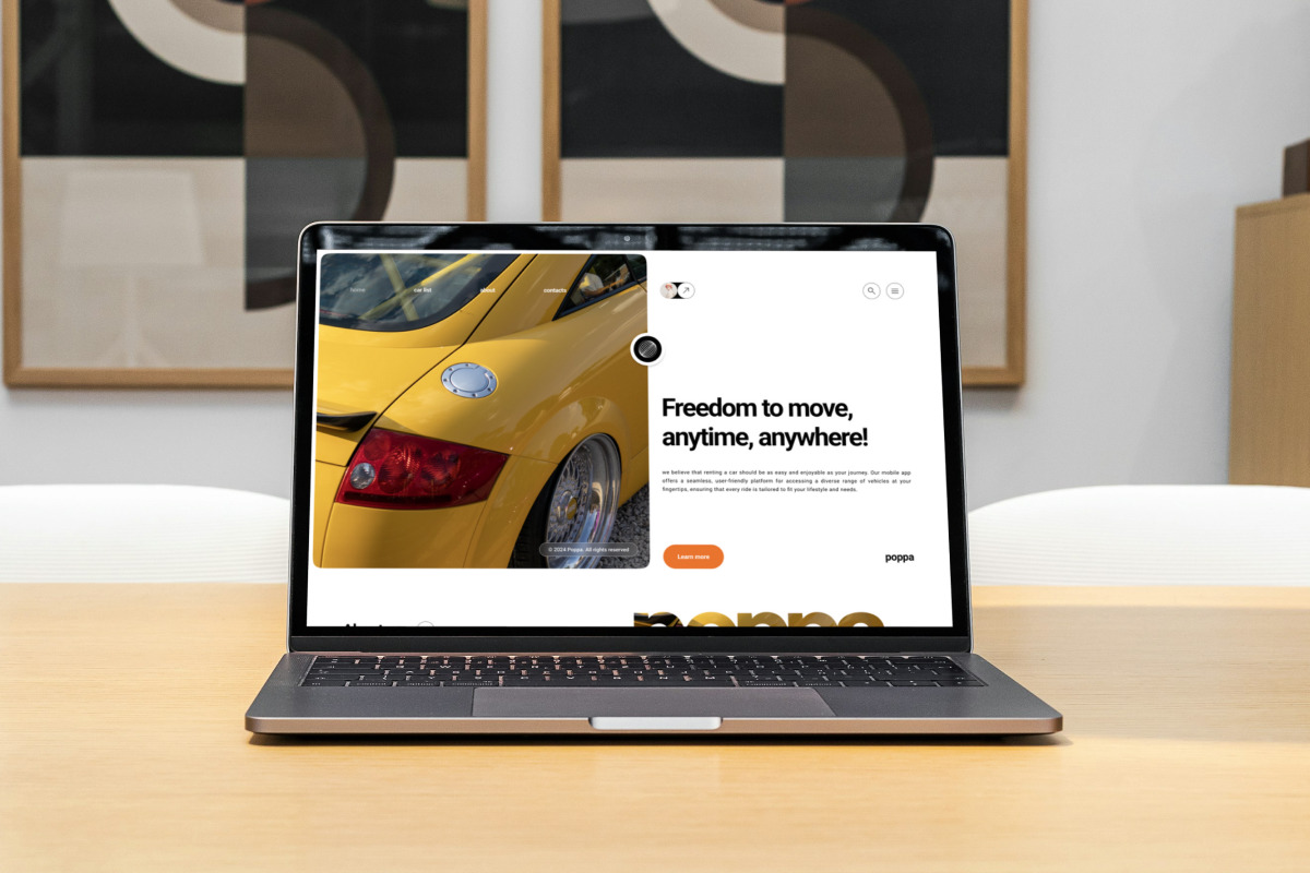 Poppa - Car Rent Landing Page Poppa - Car Rent Landing Page