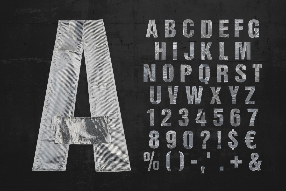 Grey Duct Tape Font Grey Duct Tape Font