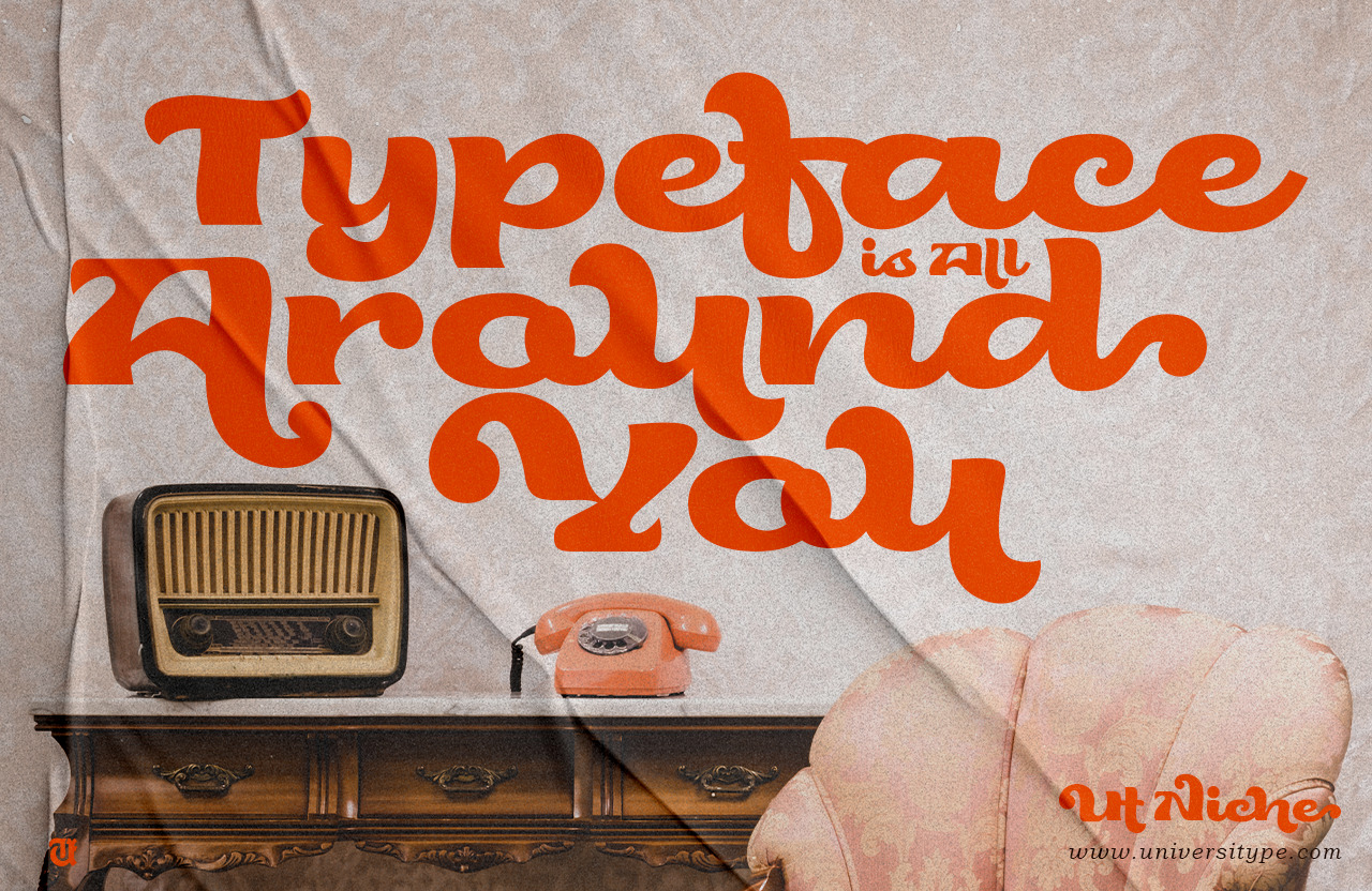 UT Niche - A Groovy Bold Script Font UT Niche - A Groovy Bold Script Font
