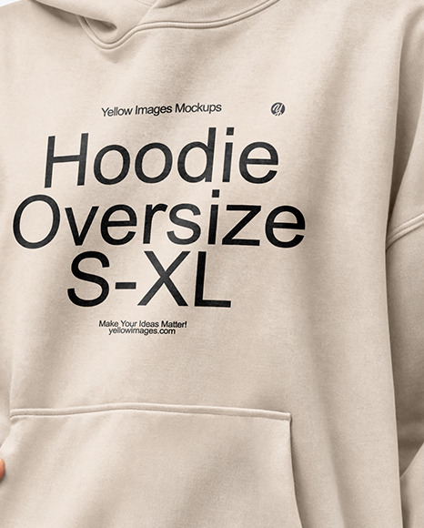 A Woman Wearing an Oversize Hoodie and Leggings Mockup