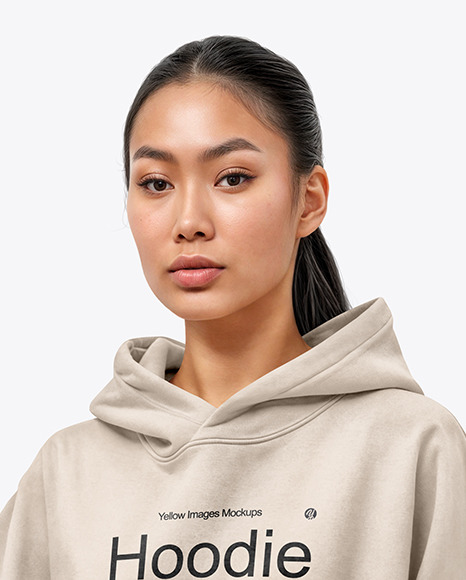 A Woman Wearing an Oversize Hoodie and Leggings Mockup