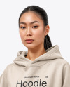 A Woman Wearing an Oversize Hoodie and Leggings Mockup