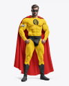 Man Wearing Superhero Costume Mockup