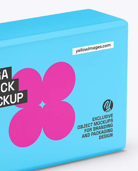 Foam Yoga Block Mockup