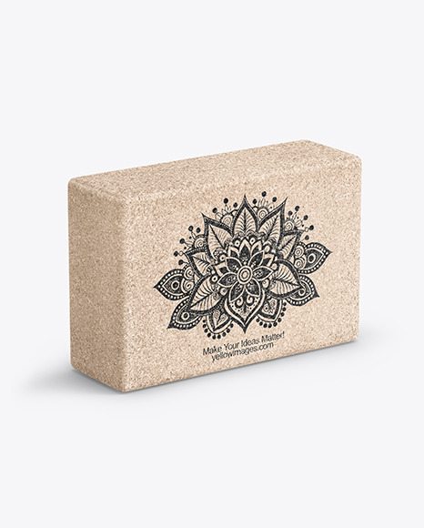 Cork Yoga Block Mockup