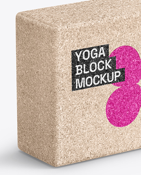 Cork Yoga Block Mockup