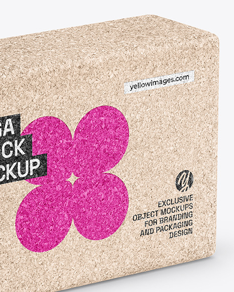 Cork Yoga Block Mockup
