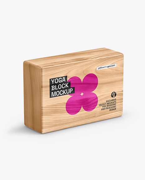 Wooden Yoga Block Mockup - Yoga mockup