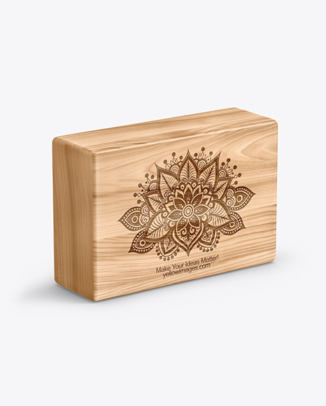 Wooden Yoga Block Mockup