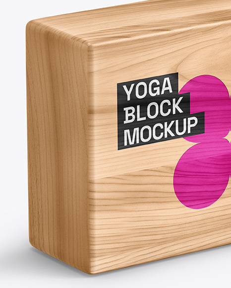 Wooden Yoga Block Mockup