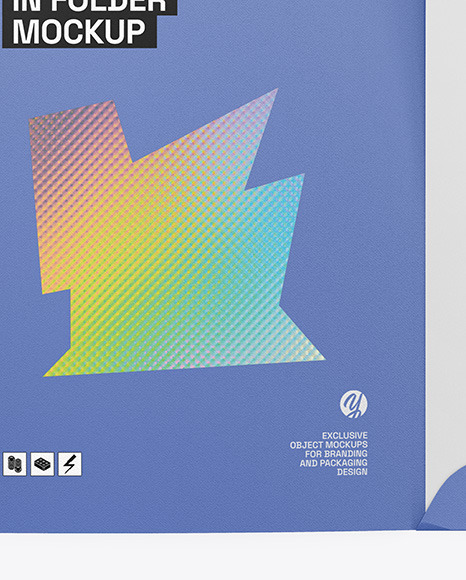 Paper Folder with Menu Card Mockup