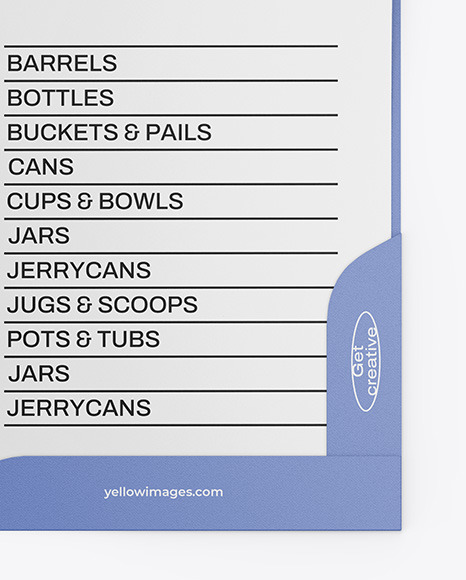 Paper Folder with Menu Card Mockup
