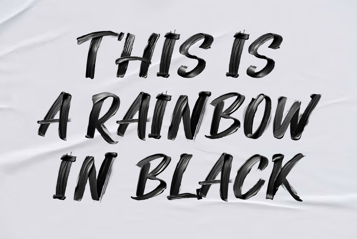Black Paint Stroke Font Black Paint Stroke Font