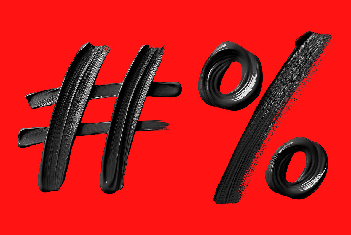 Black Paint Stroke Font Black Paint Stroke Font