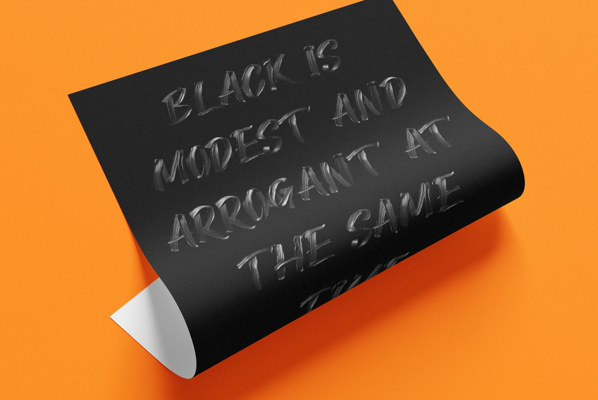 Black Paint Stroke Font Black Paint Stroke Font
