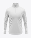 Zipper High Neck Long Sleeve Jersey Mockup