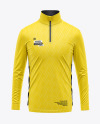 Zipper High Neck Long Sleeve Jersey Mockup