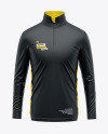 Zipper High Neck Long Sleeve Jersey Mockup