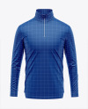 Zipper High Neck Long Sleeve Jersey Mockup
