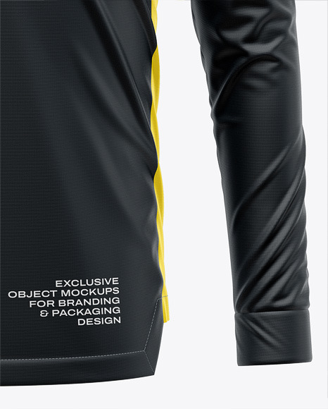 Zipper High Neck Long Sleeve Jersey Mockup