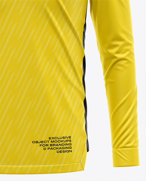 Zipper High Neck Long Sleeve Jersey Mockup