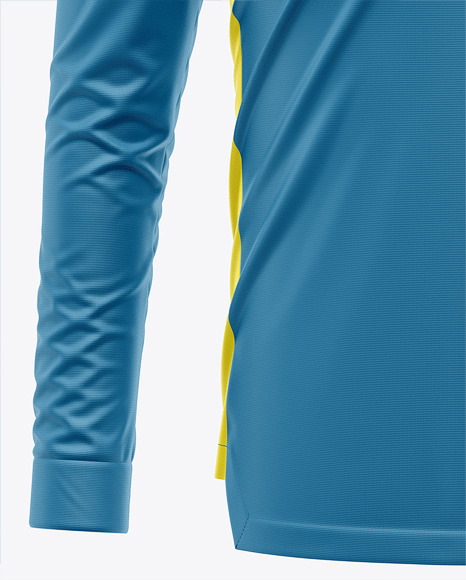 Zipper High Neck Long Sleeve Jersey Mockup