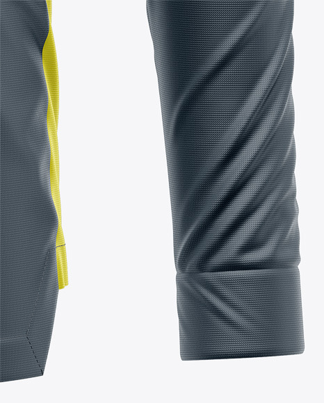 Zipper High Neck Long Sleeve Jersey Mockup
