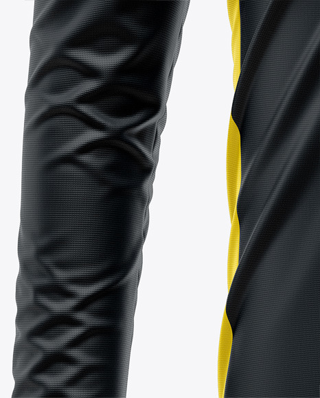 Zipper High Neck Long Sleeve Jersey Mockup