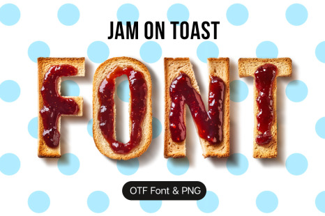 Jam on Toast Font - Fruits