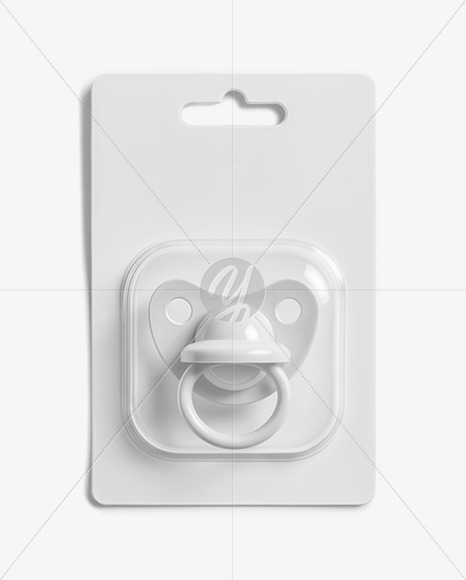 Blister Packaging with Pacifier Mockup