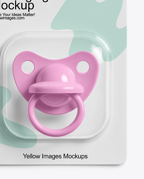 Blister Packaging with Pacifier Mockup