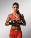 Female UFC Fighter with Braid Wearing Sports Bra and Short Mockup