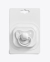 Silicone Pacifier in Blister Packaging Mockup