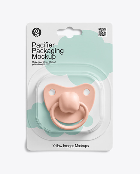 Silicone Pacifier in Blister Packaging Mockup - Product package mockup