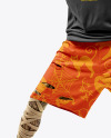 Undead Mummy in Sunglasses Wearing T-shirt and Baggy Shorts Mockup